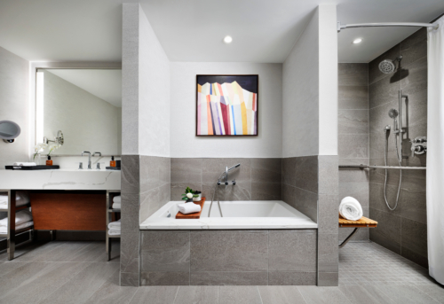 Hotel Alpenrock ADA Bath in Breckenridge